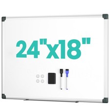 Magnetic Whiteboard 24 x 18 Dry Erase Board with Accessories Silver Frame for Of