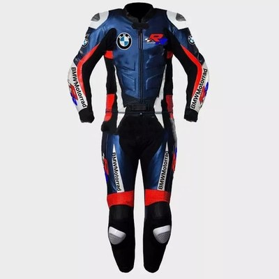 RR BMW 1pc Leather Rider Biker suit Motorcycle/Motorbike Leather CE ARMOR suit