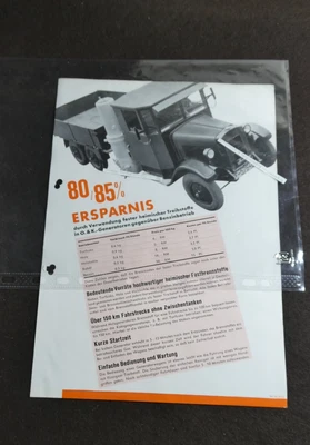 O&K Generator Prospekt Holzgas Ackerschlepper Zugmaschine Holzgenerator Koks - Bild 1 von 2