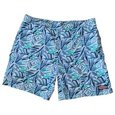 Vineyard Vines Men s Size M Blue Abstract Fish Chappy 7 Swim Trunks Suit