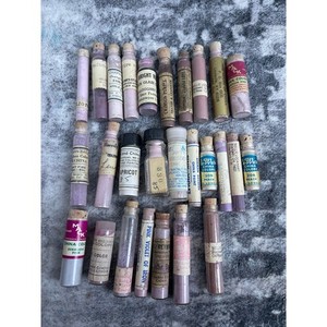 Vtg China Paint Powder Lot 27 Pcs Pink Purple Willoughby Chapman Porcelain