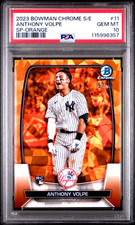 2023 Bowman Chrome Sapphire Anthony Volpe Orange /75 PSA 10 Yankees RC A1