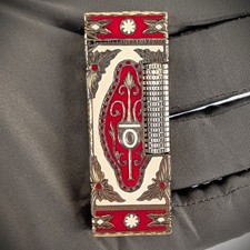 Vintage Genuine Dunhill Roy King 18K Gold Plated Red Yelllow White