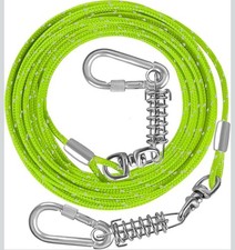 Tie Out Cable 10ft Reflective Dog Chain for Outside Up to 150lbs