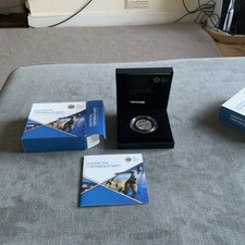 2014 Royal Mint Glasgow Commonwealth Games (piedfort) Silver Proof 50p coin