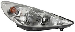Phare avant droite pour Peugeot 206+ de 2009 à 2013 optique halogène d'origine H7 H1