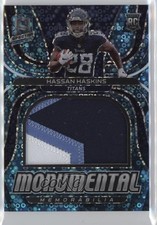 2022 Spectra Monumental Memorabilia Neon Blue Prizm 23/60 Hassan Haskins 0dj0