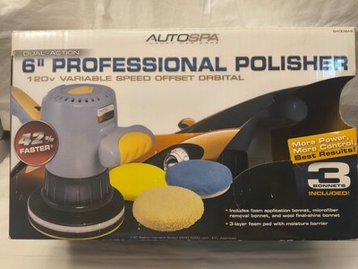AutoSpa 6'' Polisher Professional Dual Action Variable Speed Orbital Buffer