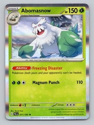 Abomasnow 011/193 Paldea Evolved Holo Rare