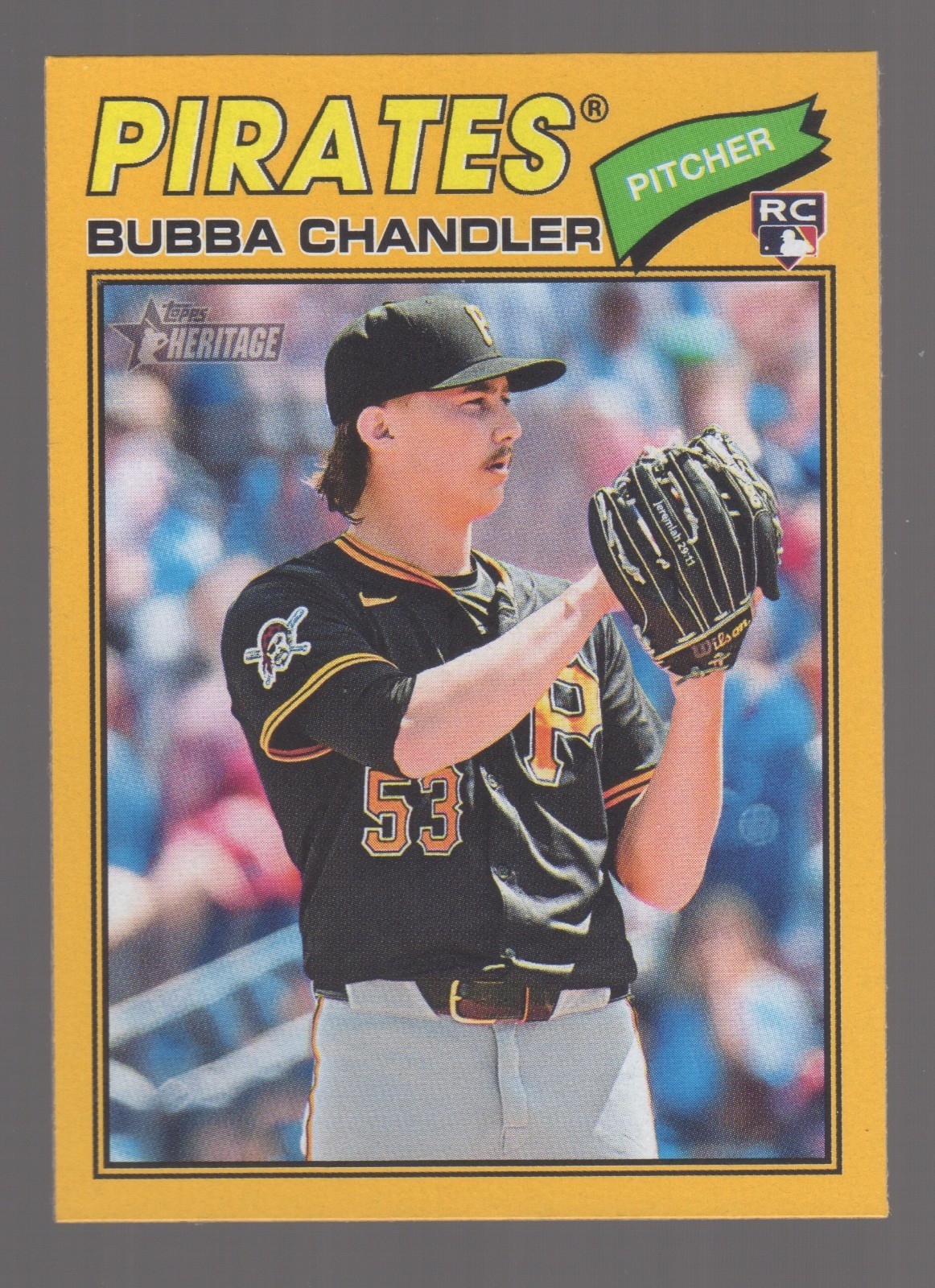 2026 Topps Heritage Baseball BUBBA CHANDLER Dark Yellow Border Parallel RC #265