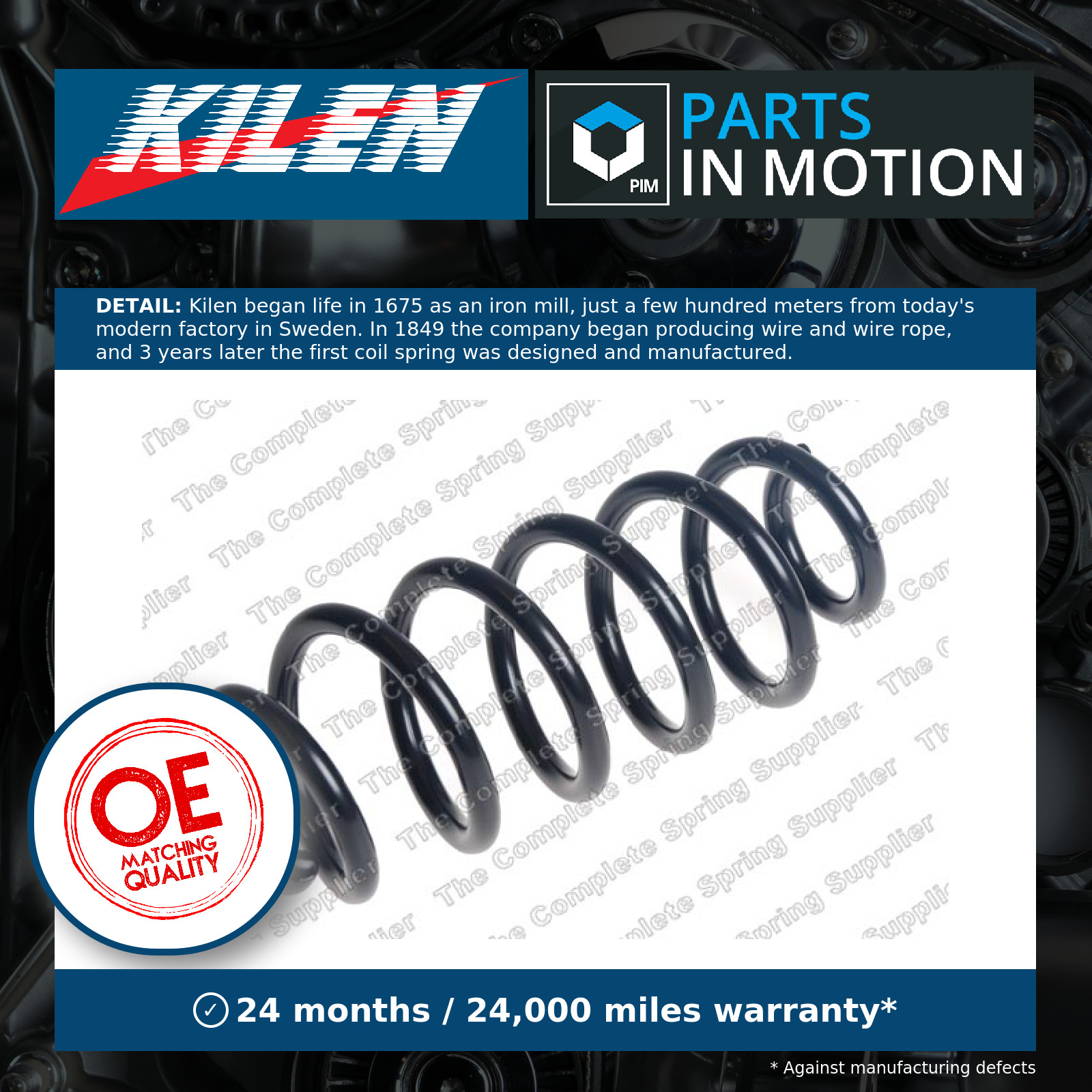 Coil Spring Rear 56059 Kilen Suspension D10M28011B Genuine Quality Guaranteed