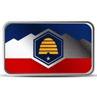 1 oz Utah State Flag Silver Bar (Colored)