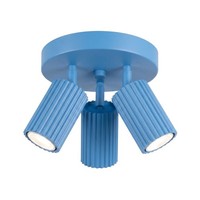 Deckenstrahler Flexibel Aluminium Hellblau GU10 Ø 19.5 Cm Deckenlampe Wohnzimmer
