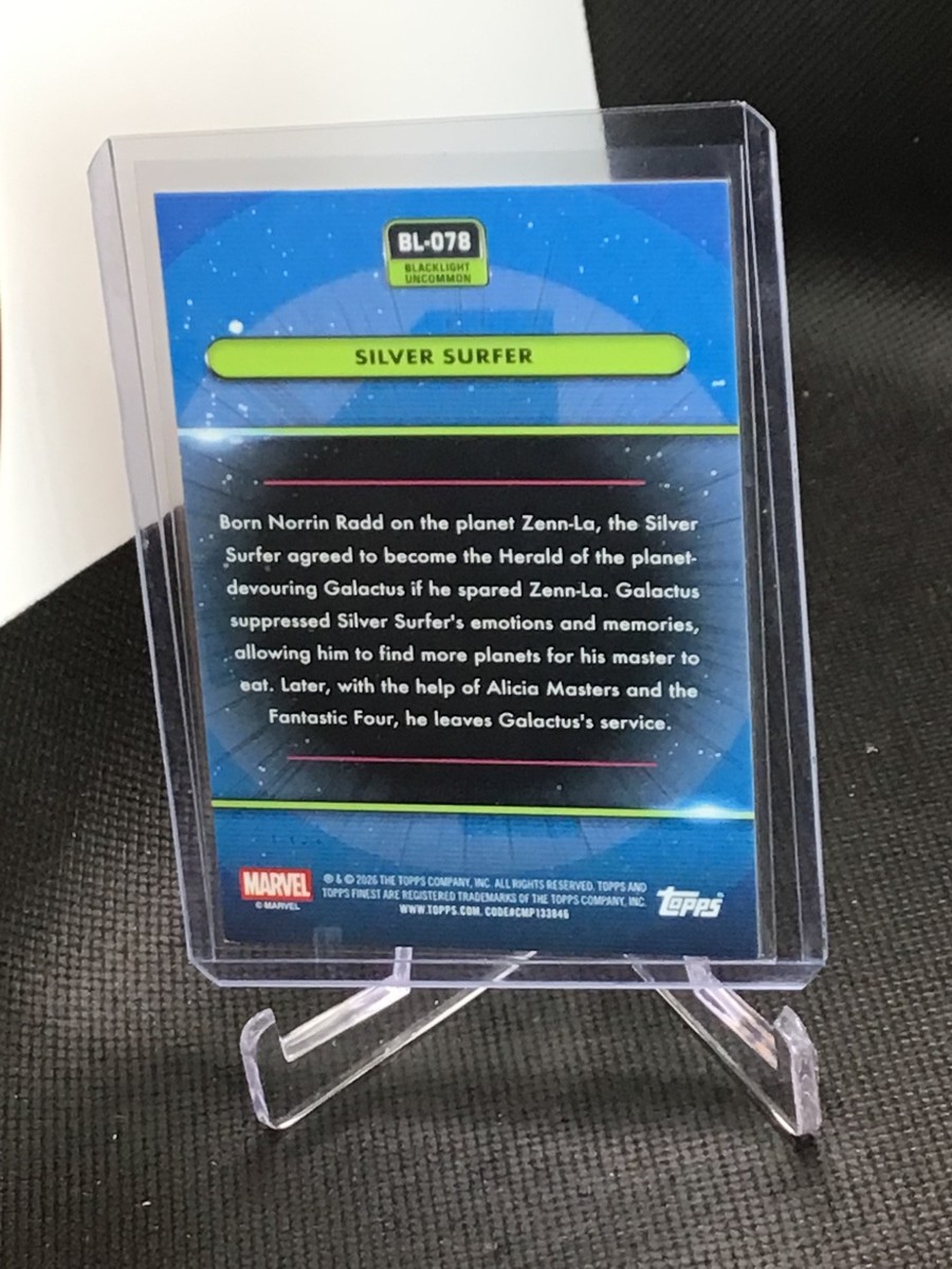 2026 Topps Finest Fantastic Four Blacklight Refractor #BL-078