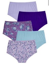 Catherine s Full Coverage Stretch Cotton Brief 5-Pack Size 10 Tulip Color