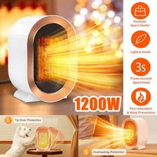 1200W Fast PTC Ceramic Instant Heating Fan Electric Space Heater for Room Office