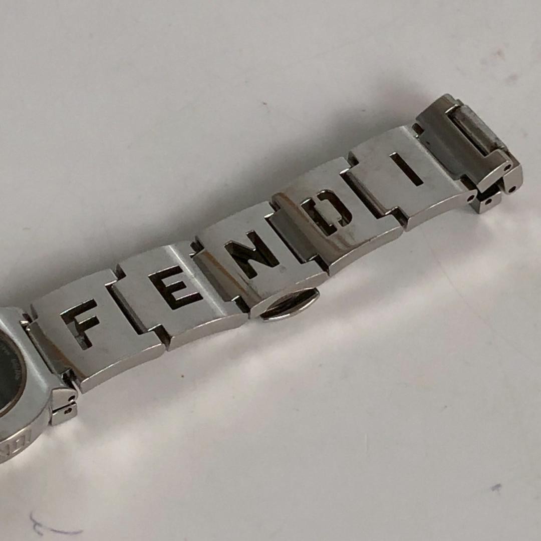 FENDI Women's Quartz Logo Bracelet Watch Used 36mm Case thumbnail 8