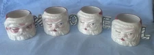 Vintage Lipper And Mann Winking Santa Mugs NOEL Handles Japan Near Perfect