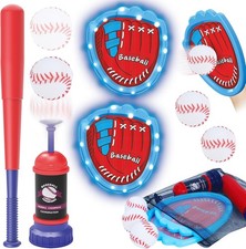 Baseball Toss Catch Game Set Indoor Outdoor Sports Toy W/ 2 Catch Paddles