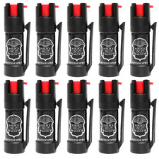 10 Police Magnum pepper spray 1/2oz bottom clip self defense security protection