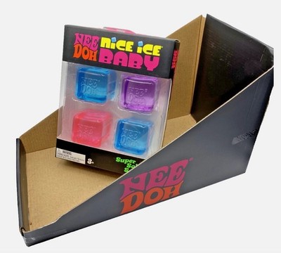 AUTHENTIC  NeeDoh Nice Ice Baby 4 pack Nee Doh Mini Nice Cube Pink Blue Purple