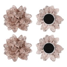 3.1" Dog Collar Flowers for Dogs Pale Pink 4Pcs