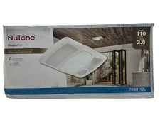 NuTone 110 CFM Ceiling Exhaust Bath Fan LED Light & Heater 765H110L (OB)