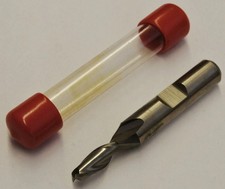 1/4" End mill 2 flute center cut, HSS, Qty 2 per order, USA
