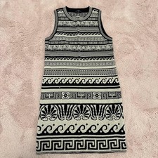 CHANEL Sleeveless Dress Geometric Pattern size 34