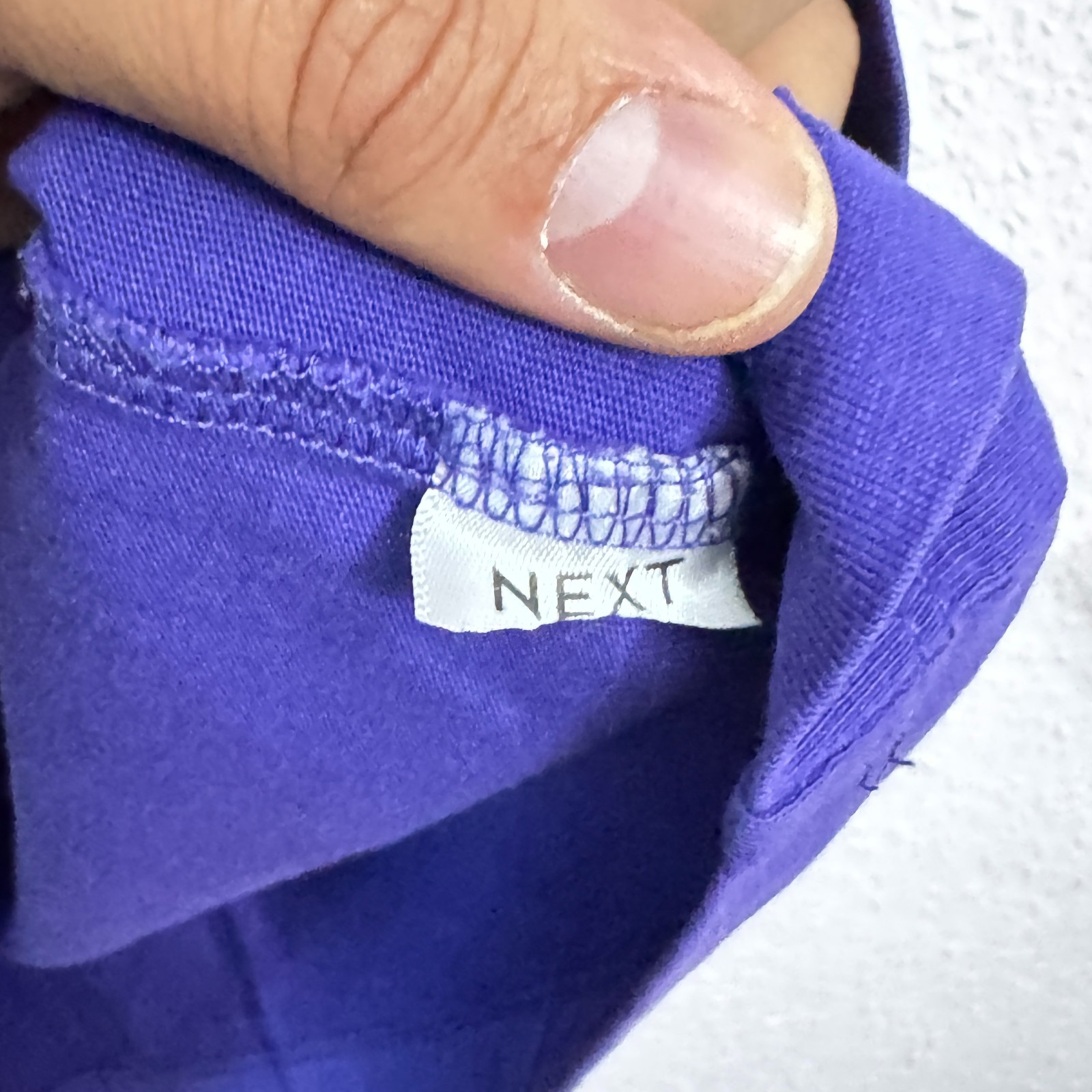 NEXT Essential Crew Neck T-Shirt - Vibrant Royal Purple (Size M) image 5