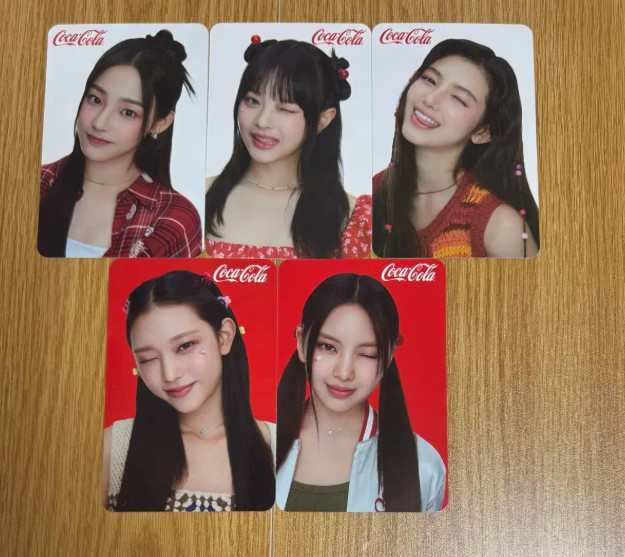 NewJeans NJZ COCA COLA Collaboration Special Rare Photocard 5 Members SET