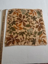 Vintage Ann Taylor Silk Leaf Print 17 Square Scarf Autumn colors beautiful