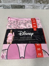 Disney Minnie Mouse Pajama Set Womens Size X-Small 0-2  2-Piece, Pink PJ's