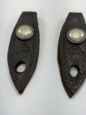 Handmade Custom Spur Straps With Nickle Conchos