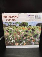 NOS 1000 Piece Puzzle 101 Pooping Puppies Dogs Pooping Puzzle Funware New Sealed