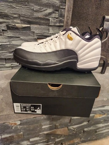 Nike Jordan 12 Low Golf Taxi White Black Size 12 DEADSTOCK