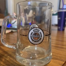 Warsteiner Brewery Germany 0.4L Glass Beer Stein Mug Tankard Embossed Bottom