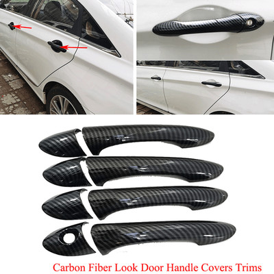 Für 2011-2014 Hyundai Sonata Außentürgriff Abdeckung Trimms Carbon Fiber Style