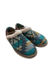 SANUK Slippers Womens Sz 8 Cozy Vibe Low Southwest Moccasin Multicolor - FLAW
