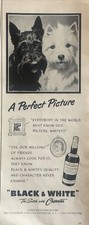 1950 Black & White Scotch Scotties Dogs  Character Fleischmann VTG 50s PRINT AD
