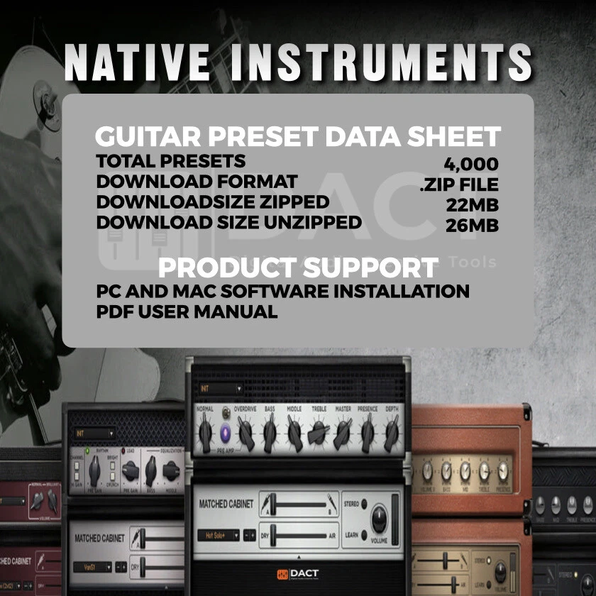 Native Instruments Guitar Rig 5 Pro Presets: 4,000 Artists Amps.
