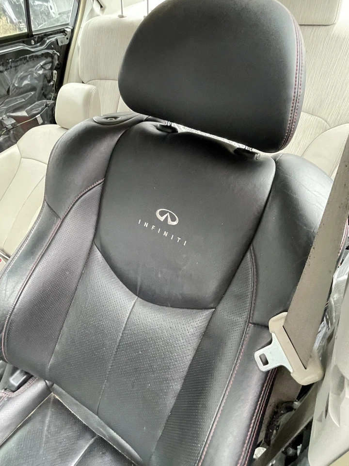 2011 2012 2013 2014 Infiniti G37 Coupe IPL Front Right Seat Red Stitching OEM - Image 2 of 4
