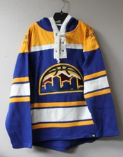 New NBA Denver Nuggets Lacer jersey style mid weight cotton hoodie men's S