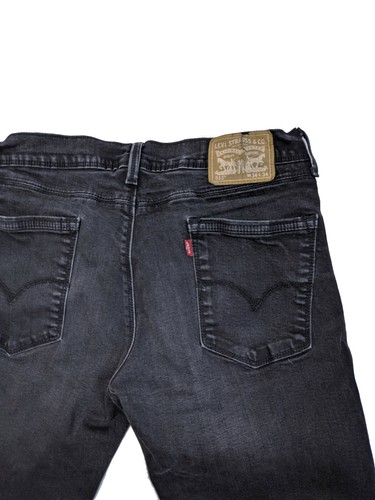 Levis 511 Mens Black Jeans Flex Straight Mid Rise Faded Whisker Size 34x34  | eBay