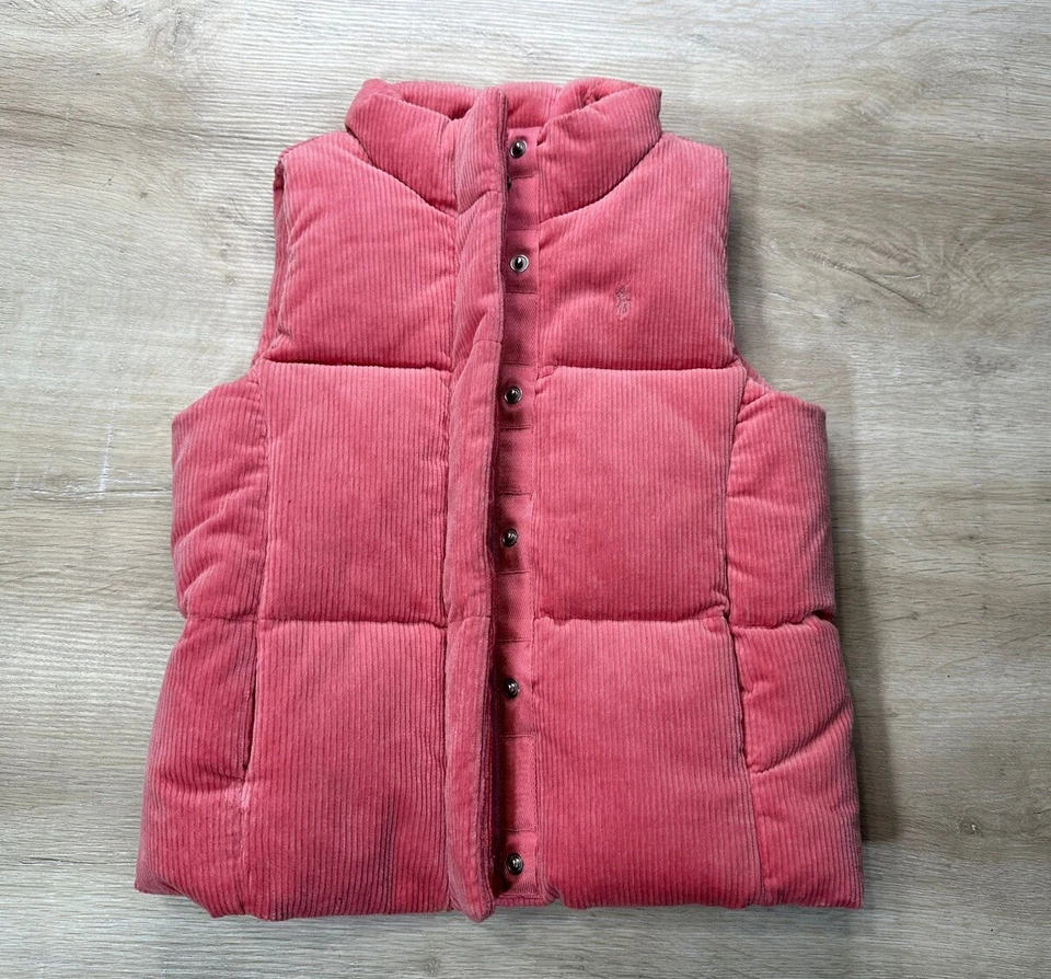 Colete Polo Ralph Lauren Feminino Rosa 5 Veludo Elástico Novo sem etiquetas - Imagem 2 de 4