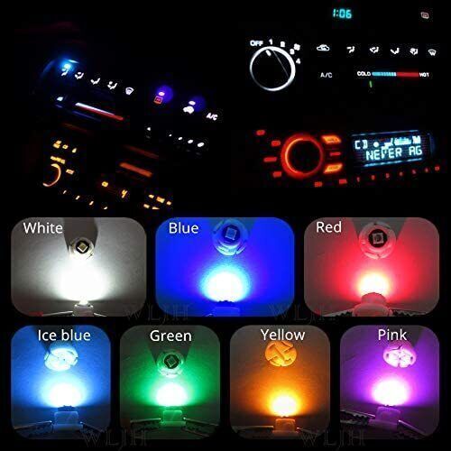 White T4 T4.2 Neo Wedge Dash A/C Climate Control HVAC Switch LED Light Bulb 20X - Foto 12 di 13