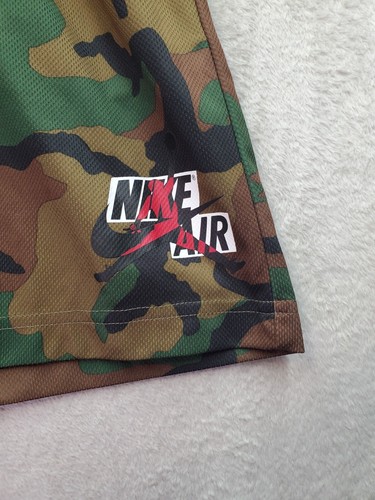 Nike Air Jordan Shorts Boys Small Brown Camouflage Mesh Elastic Waist Regular - Picture 5 of 7