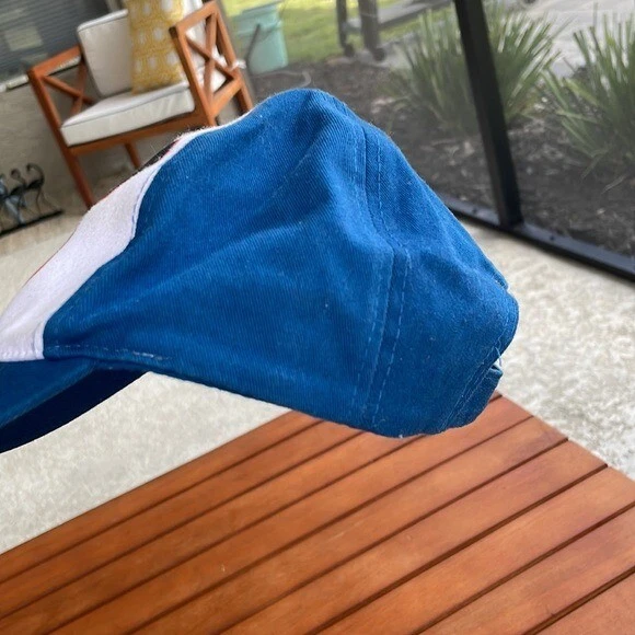 Sombrero Mickey Disney Niño Azul Blanco 100% Algodón Gráfico Grande Foto 4 de 4