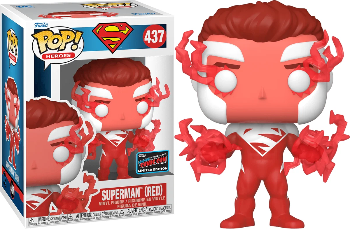 Funko Pop DC Superman Red NYCC Official Sticker Exclusive 437
