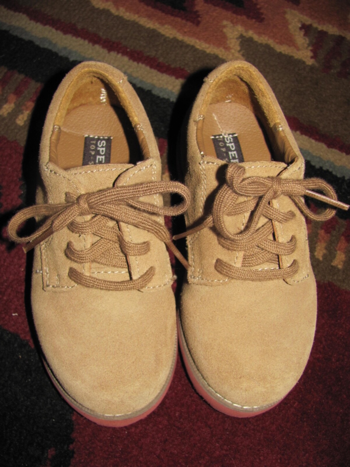 SAOLA Sperry Top Sider Tevin beige Oxford scarpe eleganti stringate ragazzo 8 5 m soletta 6 25 in